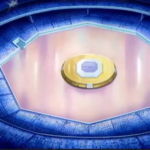 The interior of the Seaside Dome stadium in Beyblade season 1