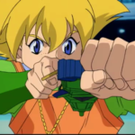 Max getting ready to launch his beyblade in season 1