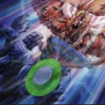 Draciel and Dranzer fighting in Beyblade season 1