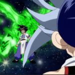 Kai looking at Ray and Driger against a star backdrop in Beyblade season 1