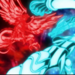 Dranzer and Dragoon bit beasts fighting in Beyblade season 1