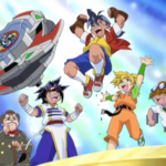 The Bladebreakers celebrating in Beyblade season 1