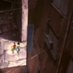 The Bladebreakers in a Hong Kong alley in Beyblade season 1