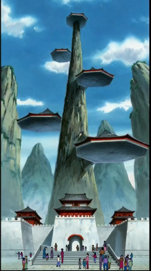 The stadium for the Asian tournament in the mountains of Mainland China in Beyblade season 1