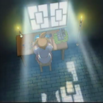 Kenny in Beyblade Season 1 making repairs in China during a thunderstorm