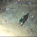 Kevin in beyblade season 1 standing under the light of the Driger bit beast