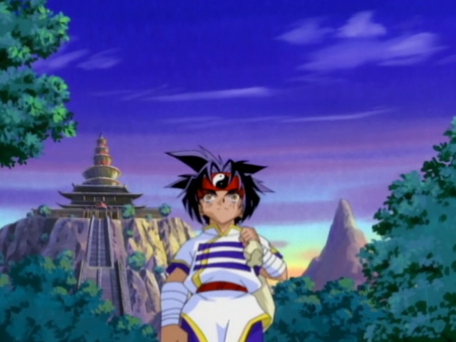 Ray walking away from the site of the Asian Tournament in Beyblade season 1