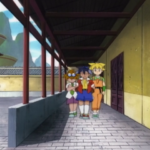 Kenny, Tyson and Max walking through the accommodation for the Asian Tournament in Beyblade season 1