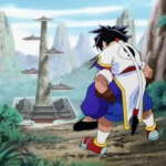 Tyson carrying Ray, overlooking the arena for the Asian Tournament in Beyblade season 1